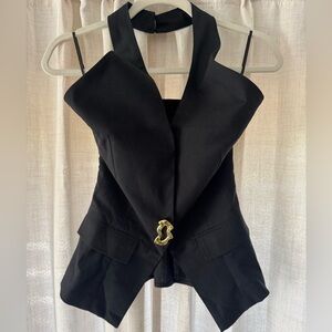 Commense Black Textured Vest